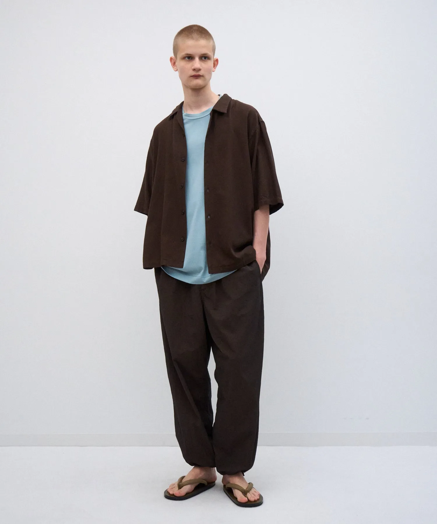 COTTON SILK VIERA | OPENCOLLAR HARF SLEEVE SHIRT sold by ATON product image thumbnail 2