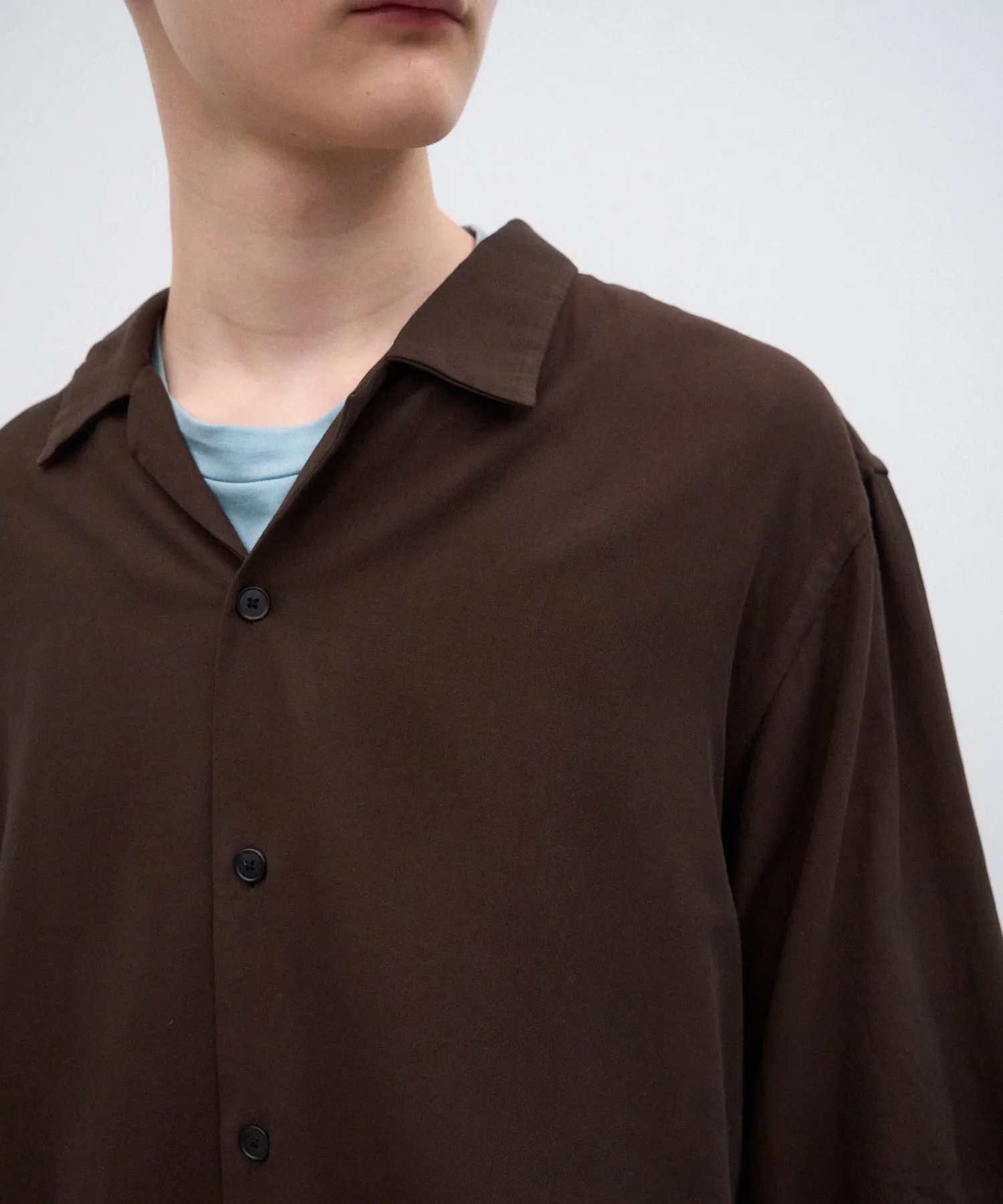 COTTON SILK VIERA | OPENCOLLAR HARF SLEEVE SHIRT sold by ATON product image thumbnail 4