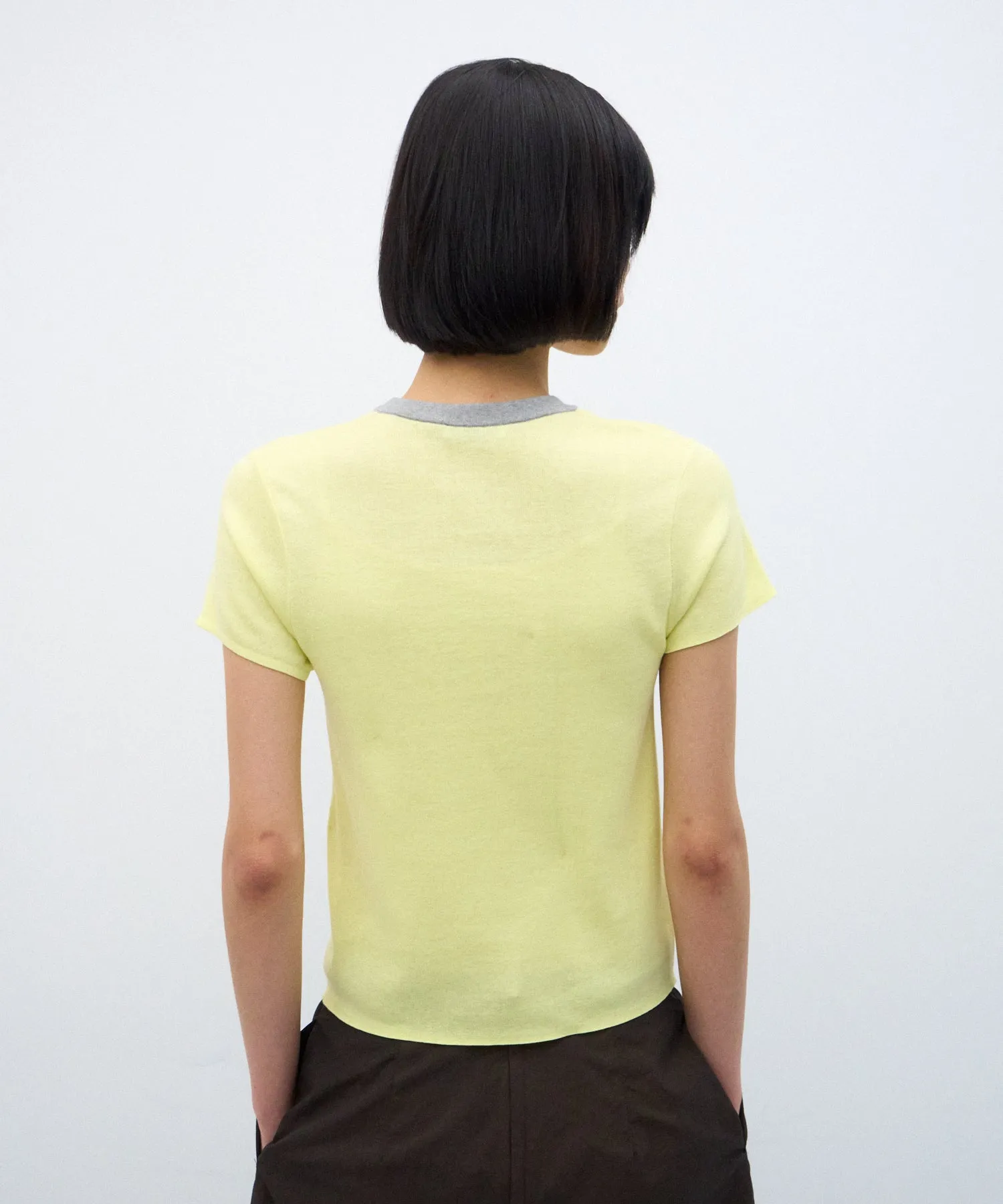 FRESCA CIRCULAR RIB | PERFECT FIT RINGER PULLOVER sold by ATON product image thumbnail 4