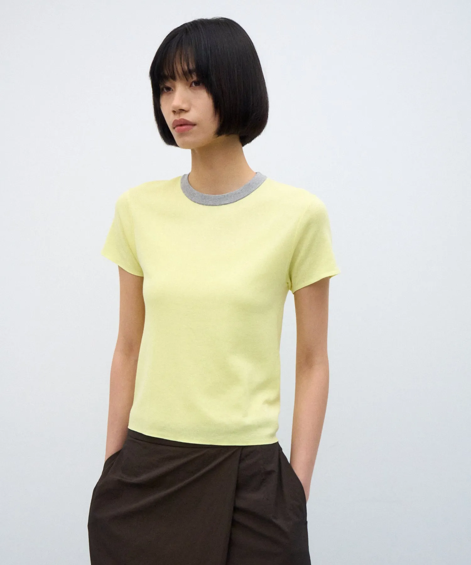 FRESCA CIRCULAR RIB | PERFECT FIT RINGER PULLOVER sold by ATON product image thumbnail 2