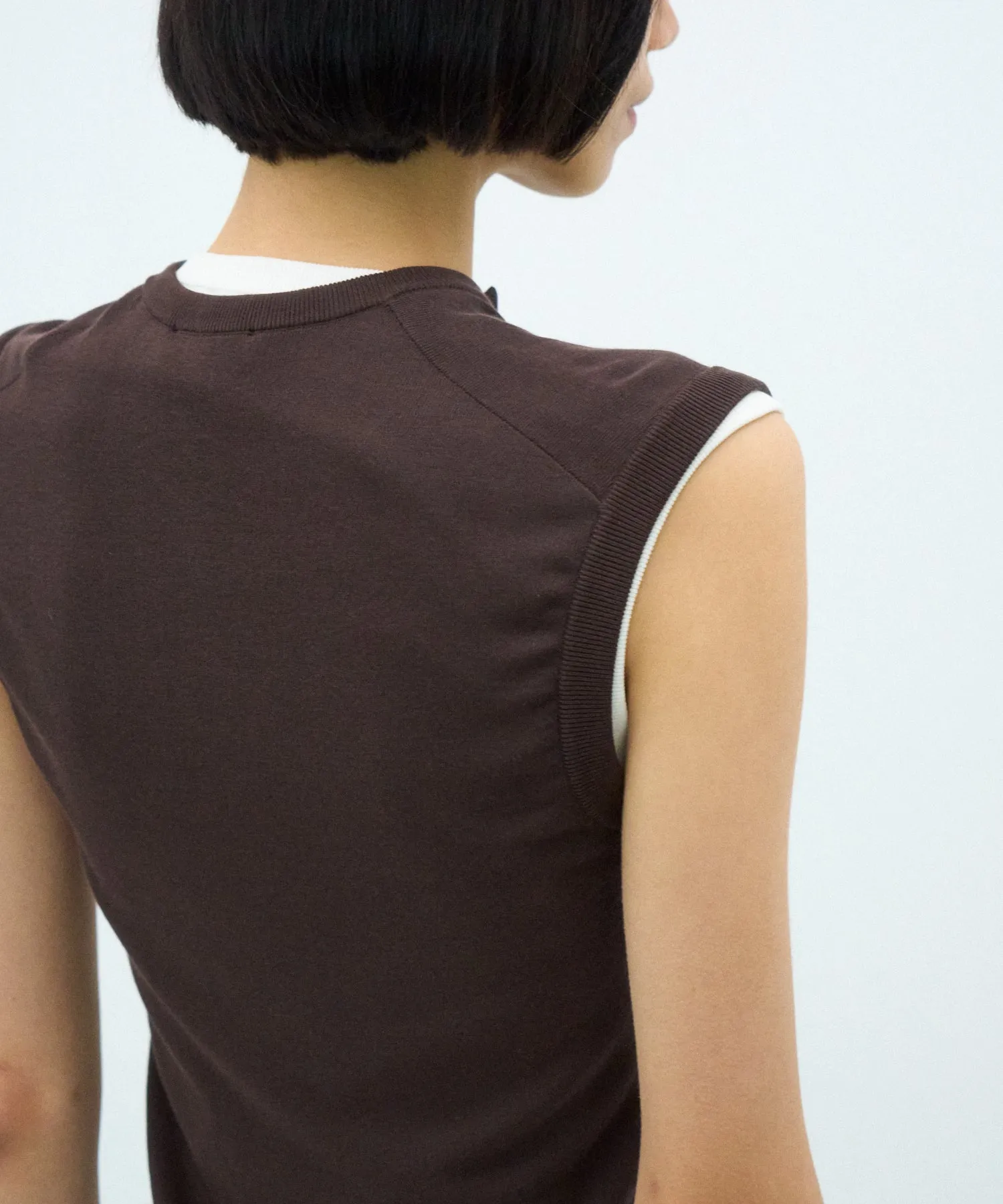 FRESCA CIRCULAR RIB | HENLEY NECK PULLOVER sold by ATON product image thumbnail 5