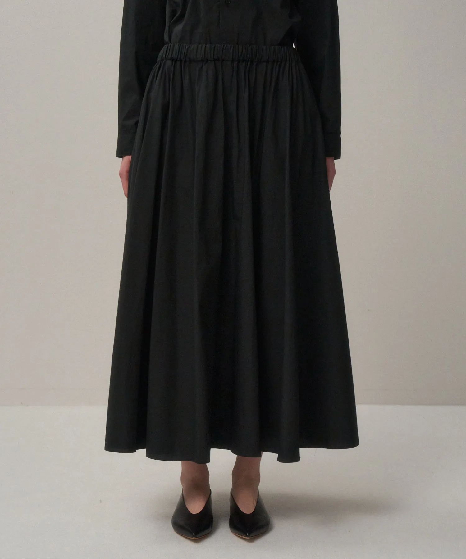 NATURAL DYED COTTON LAWN | GATHERED SKIRT sold by ATON product image thumbnail 5