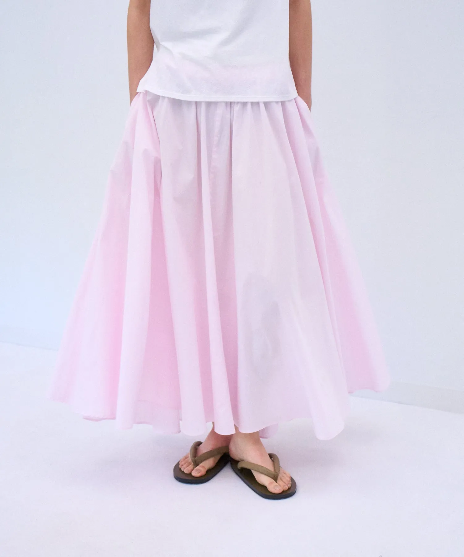 NATURAL DYED COTTON LAWN | GATHERED SKIRT sold by ATON