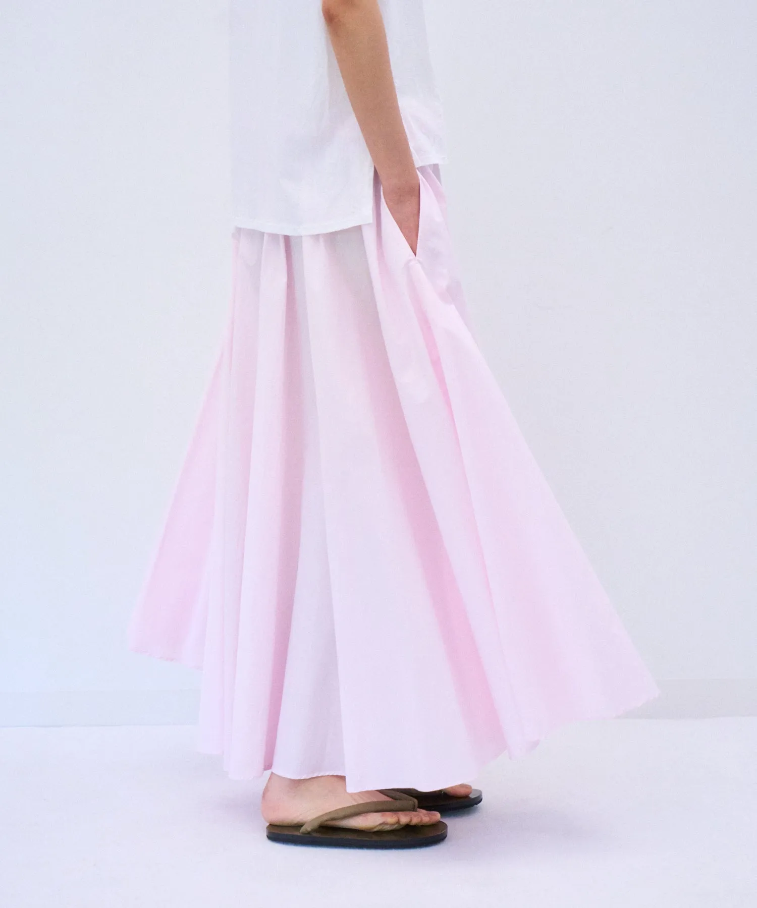 NATURAL DYED COTTON LAWN | GATHERED SKIRT sold by ATON product image thumbnail 2