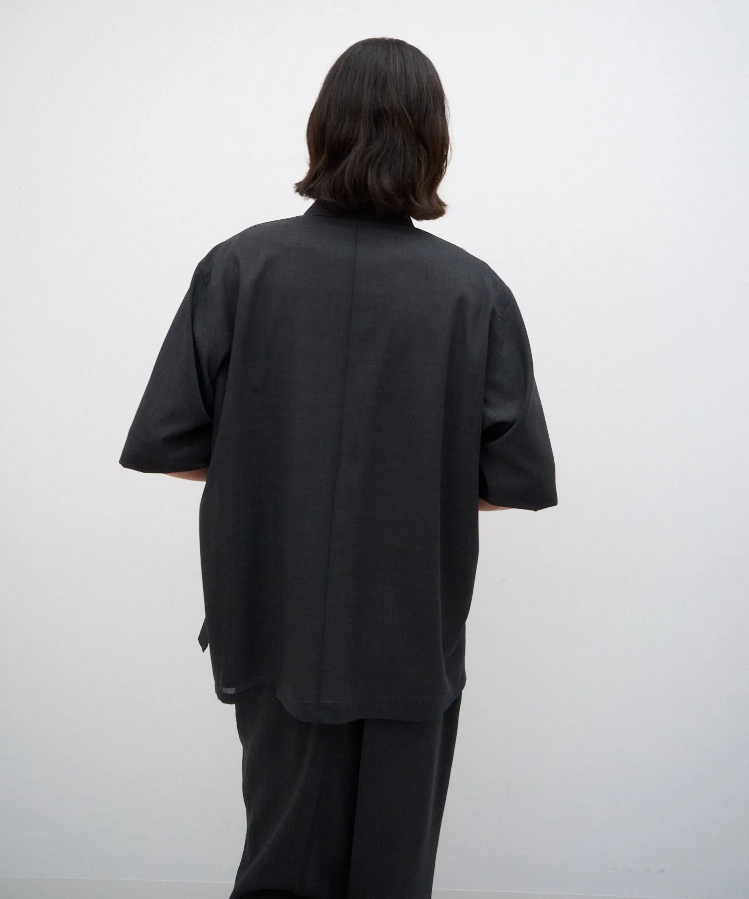 TWIST WOOL GAUZE | HARF SLEEVE SHIRT sold by ATON product image thumbnail 4