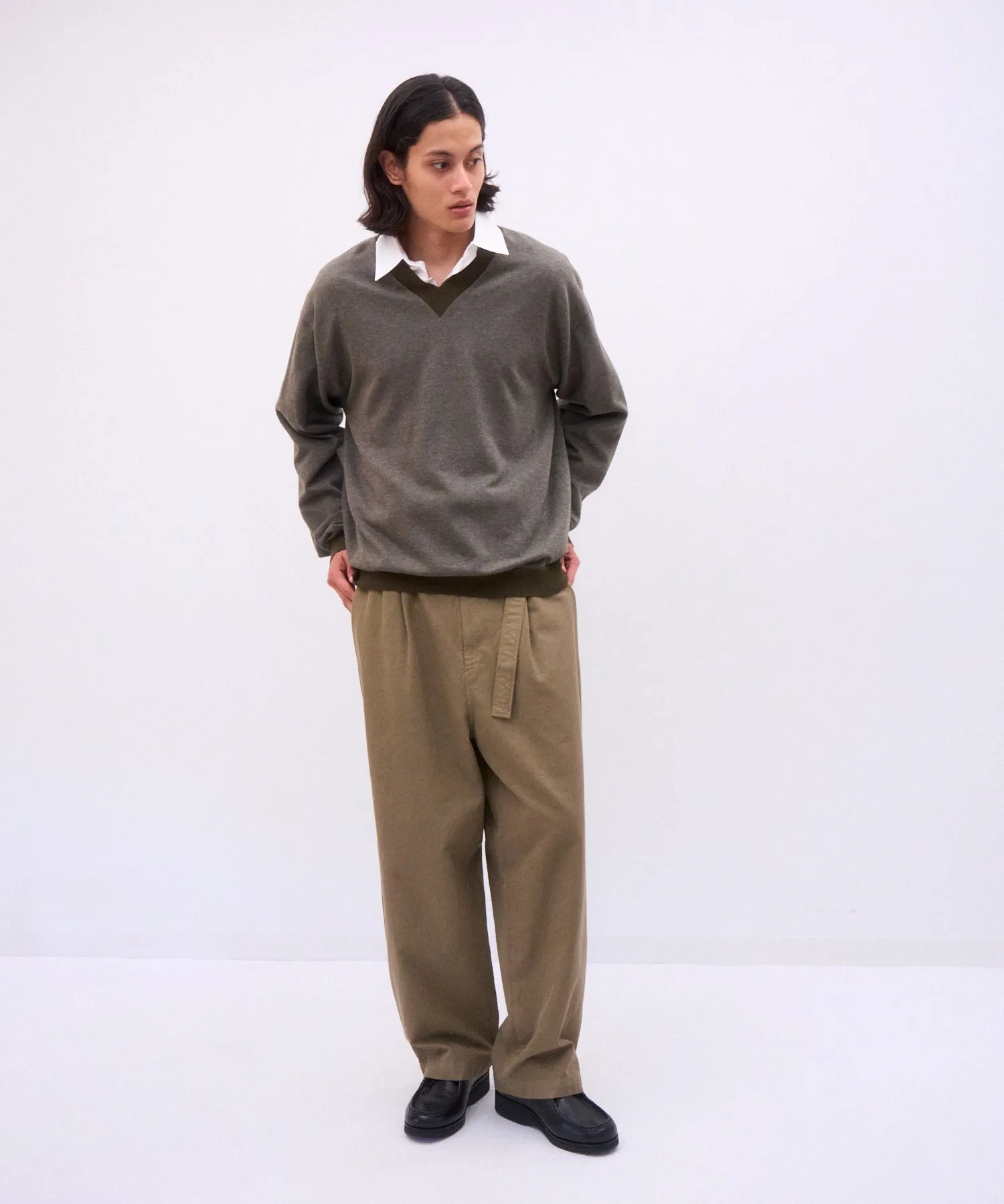 COTTON CASHMERE JACQUARD | V-NECK SWEATER sold by ATON product image thumbnail 3
