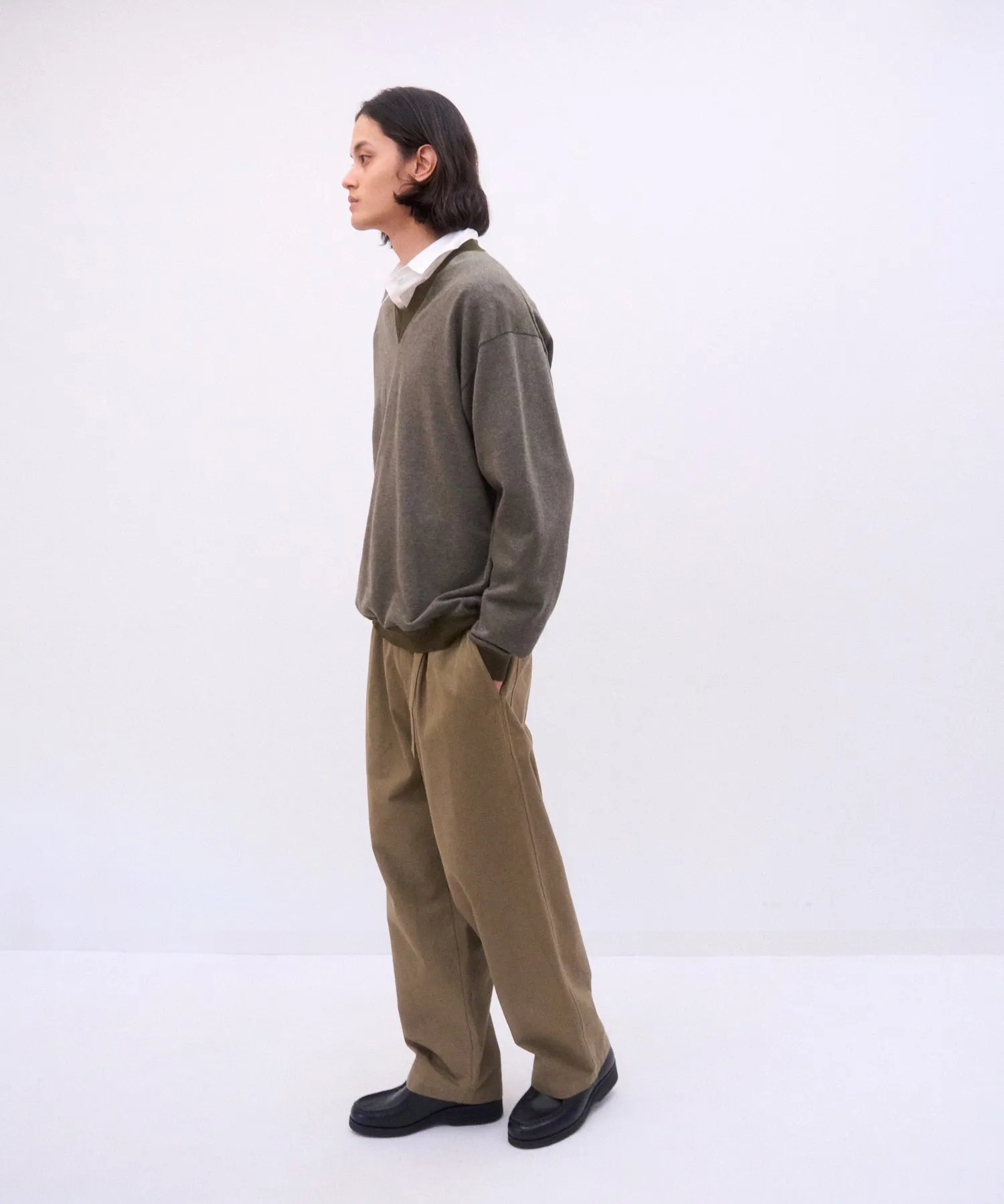 COTTON CASHMERE JACQUARD | V-NECK SWEATER sold by ATON product image thumbnail 4