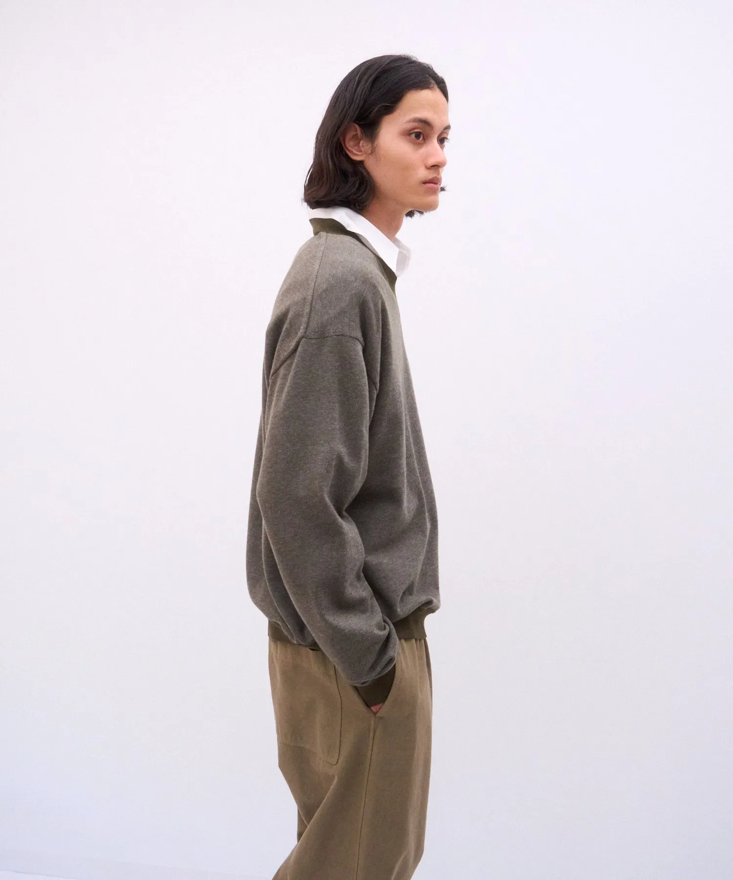 COTTON CASHMERE JACQUARD | V-NECK SWEATER sold by ATON product image thumbnail 2