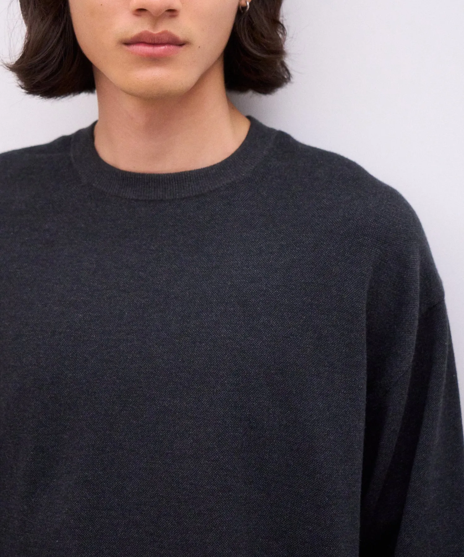 COTTON CASHMERE JACQUARD | CREW NECK SWEATER sold by ATON product image thumbnail 2