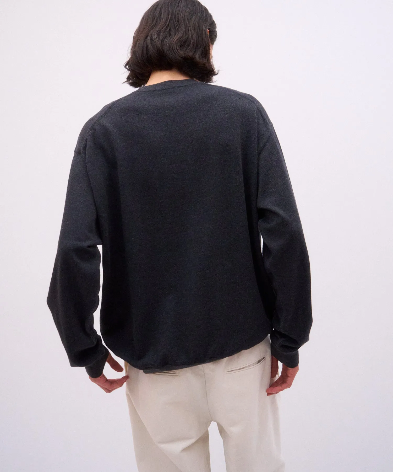 COTTON CASHMERE JACQUARD | CREW NECK SWEATER sold by ATON product image thumbnail 4