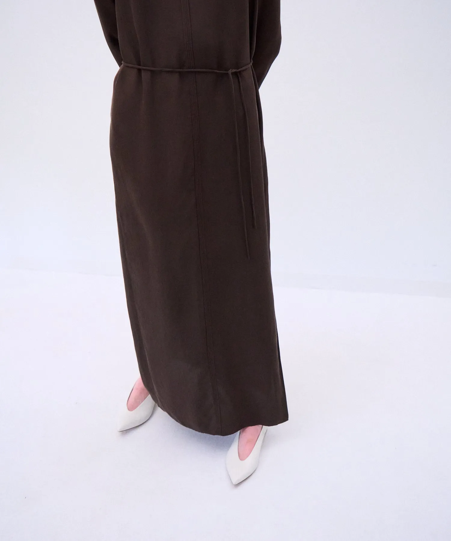 FIBRIL SILK TAFTA | CREW NECK DRESS sold by ATON product image thumbnail 5