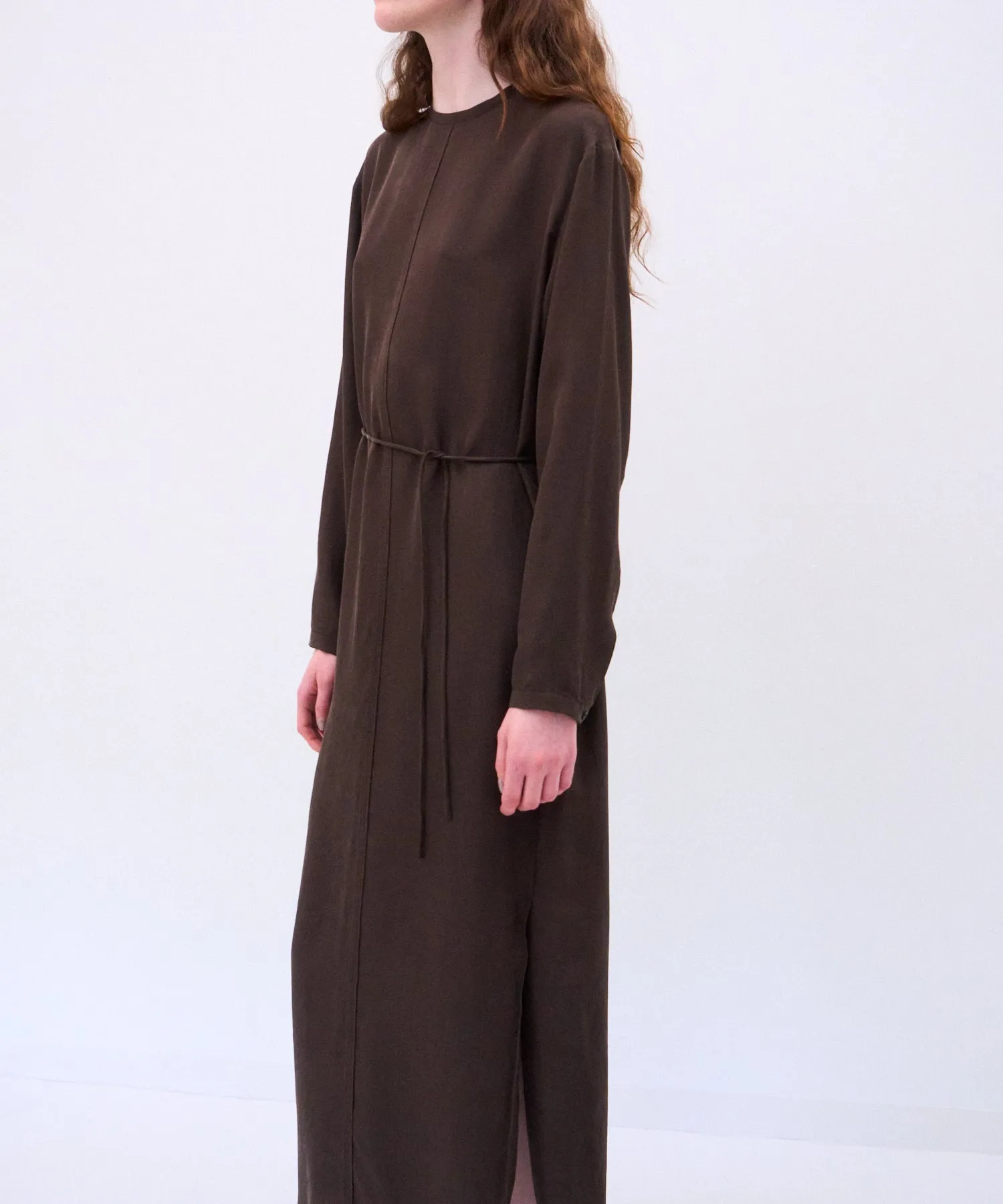 FIBRIL SILK TAFTA | CREW NECK DRESS sold by ATON