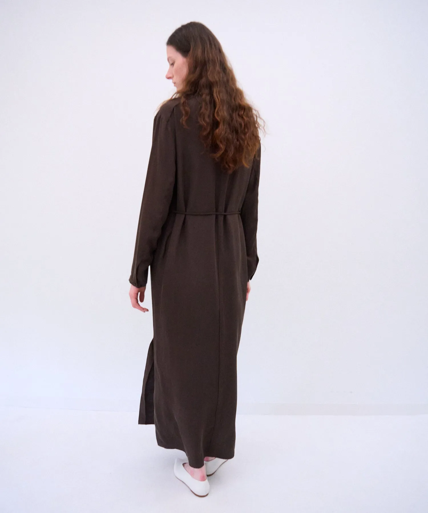 FIBRIL SILK TAFTA | CREW NECK DRESS sold by ATON product image thumbnail 4
