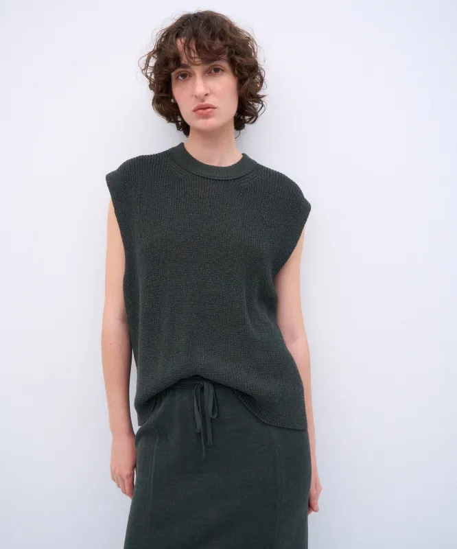 WOOL COVER | CREW NECK VEST made by ATON