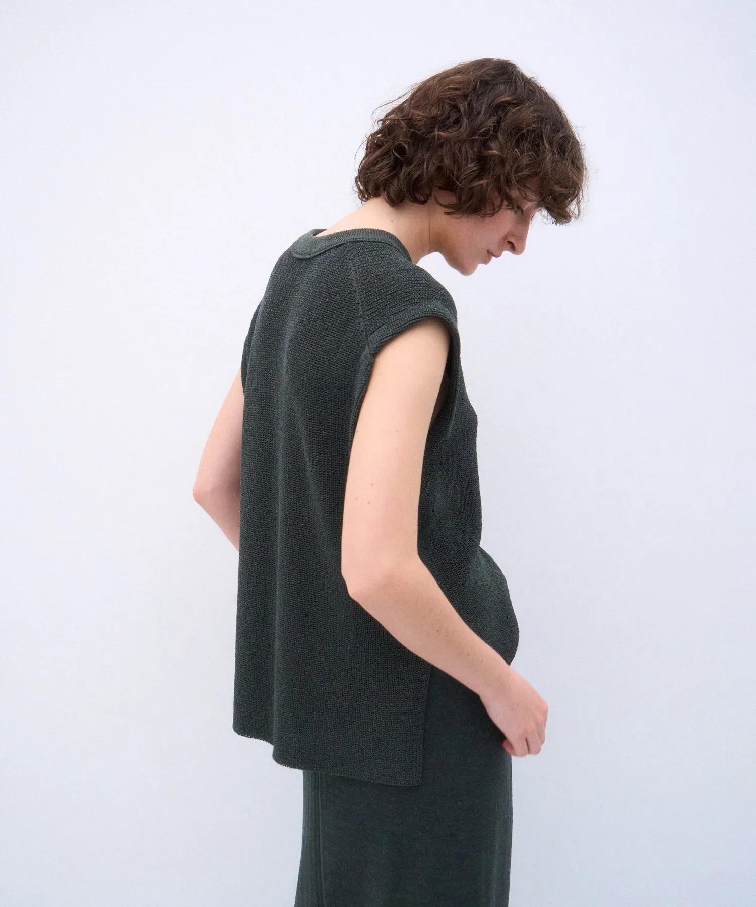 WOOL COVER | CREW NECK VEST sold by ATON product image thumbnail 4