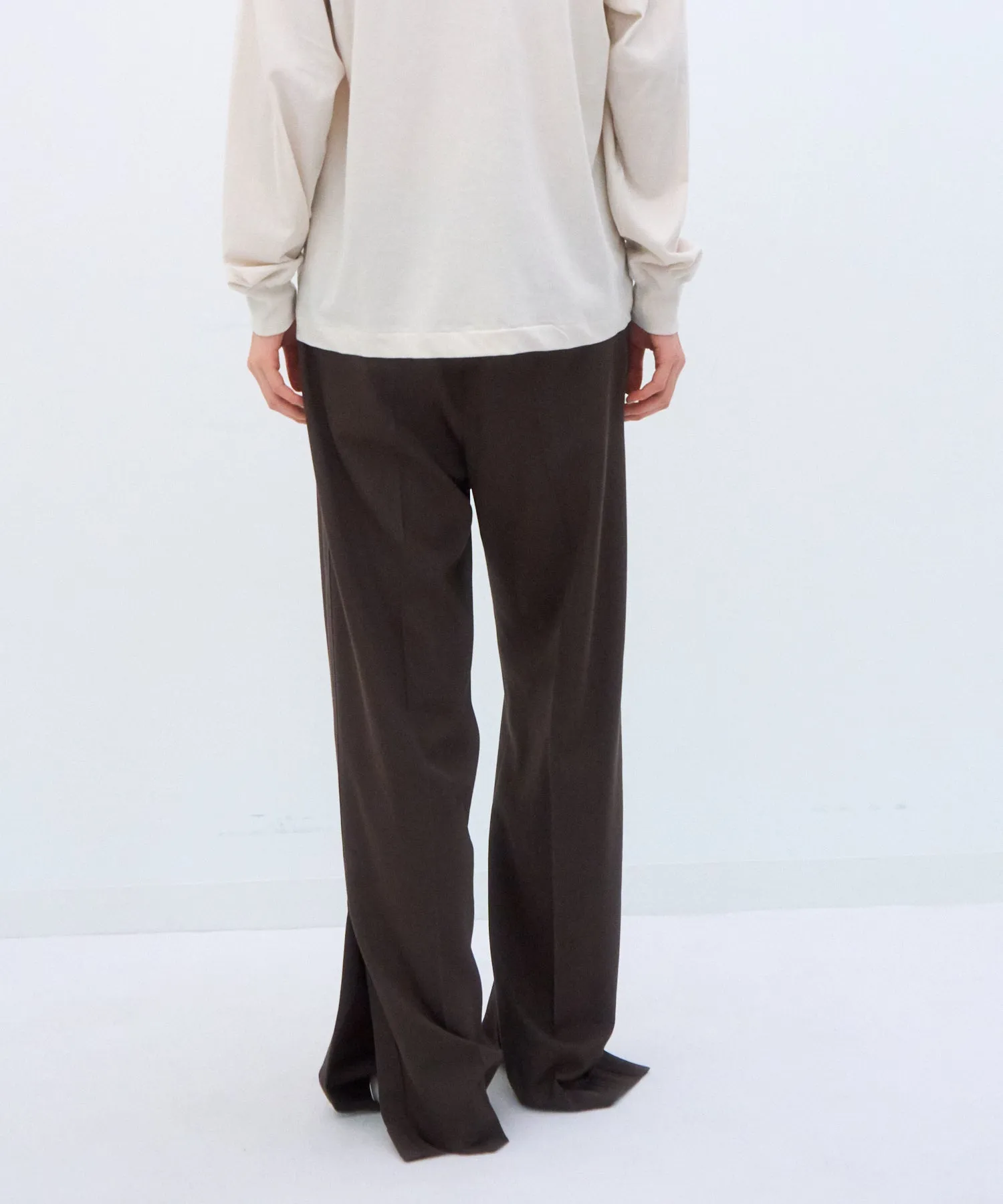 WOOL GABARDINE | PIN TUCK PNATS sold by ATON product image thumbnail 3