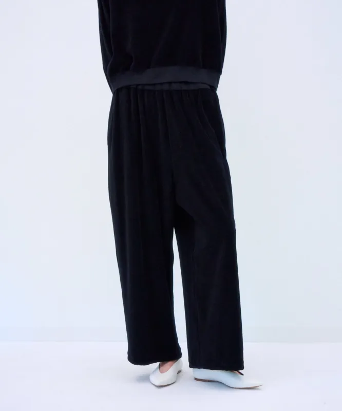 WOOL VELOUR | WIDE EASY PANTS made by ATON