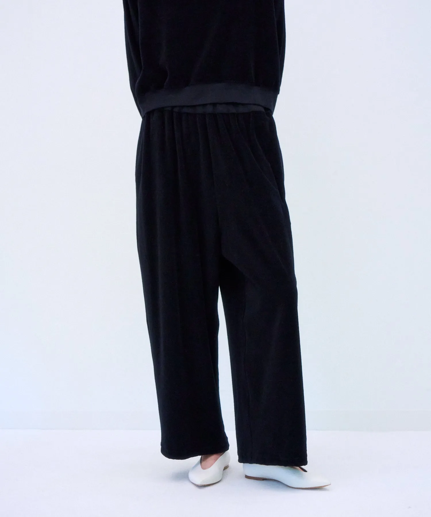 WOOL VELOUR | WIDE EASY PANTS sold by ATON