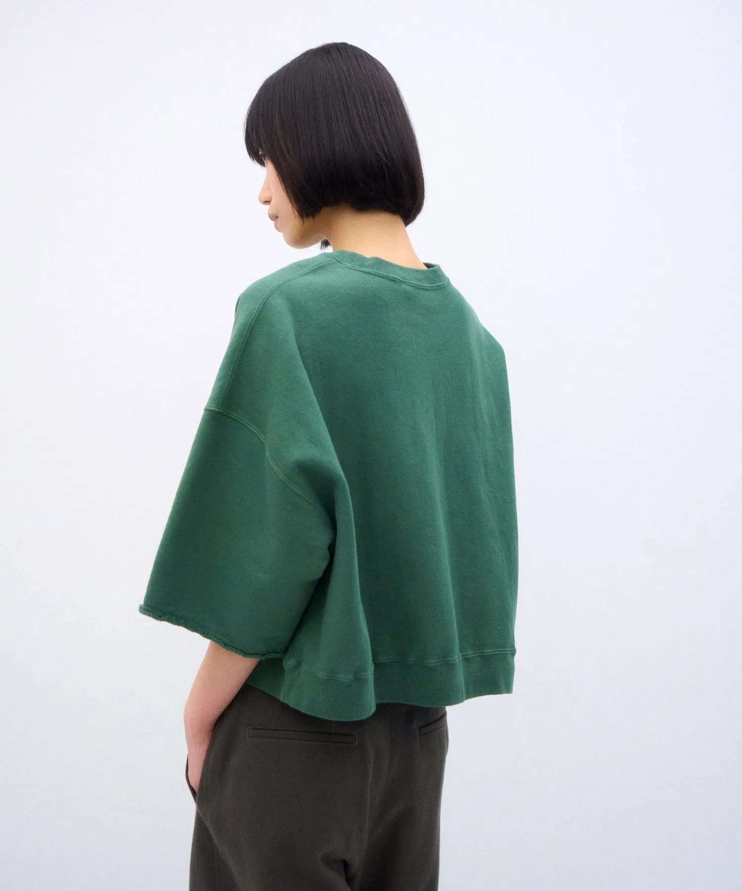 NATURAL DYED URAKE | OVERSIZED HALF SLEEVE SWEAT sold by ATON product image thumbnail 5