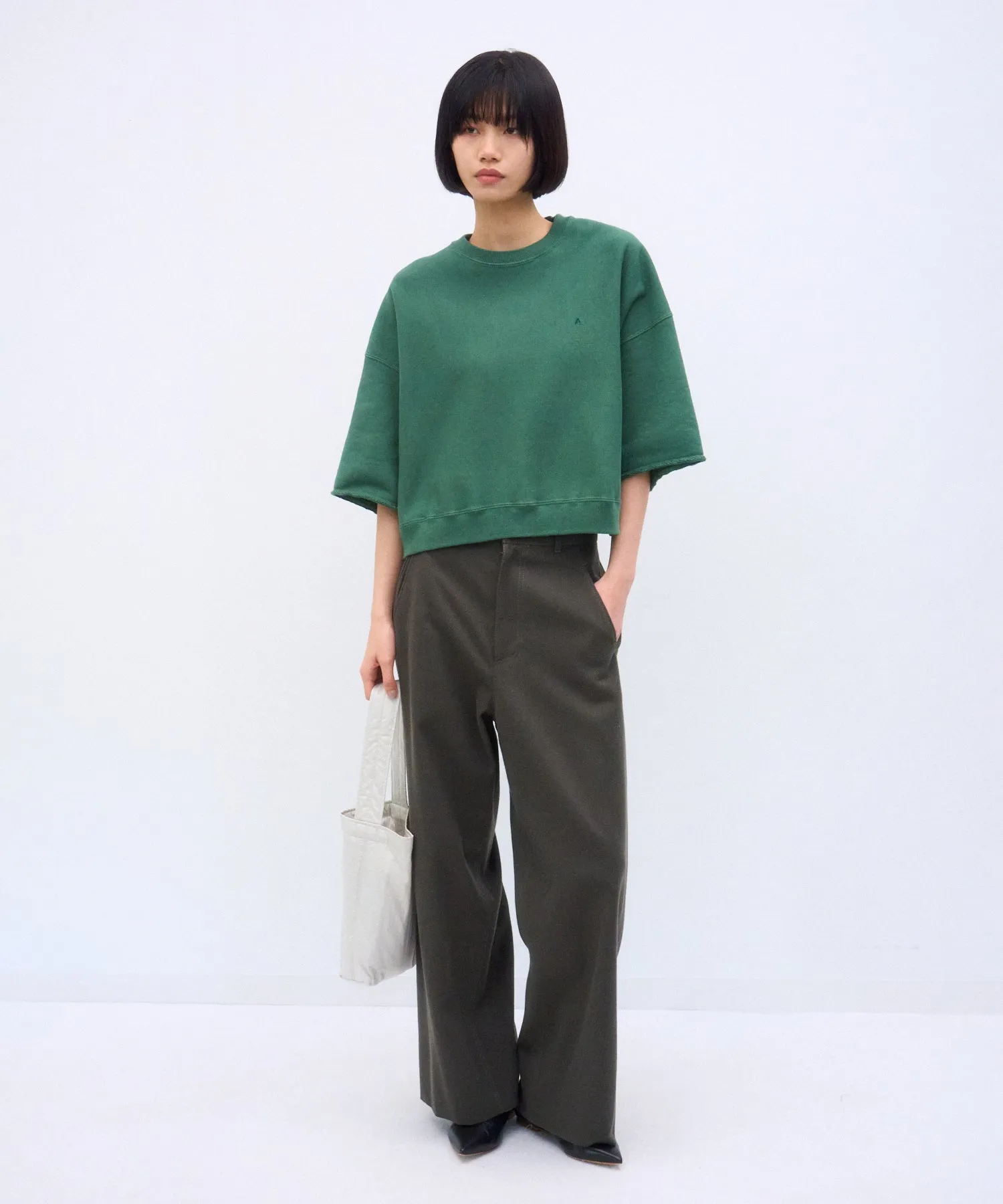 NATURAL DYED URAKE | OVERSIZED HALF SLEEVE SWEAT sold by ATON product image thumbnail 2