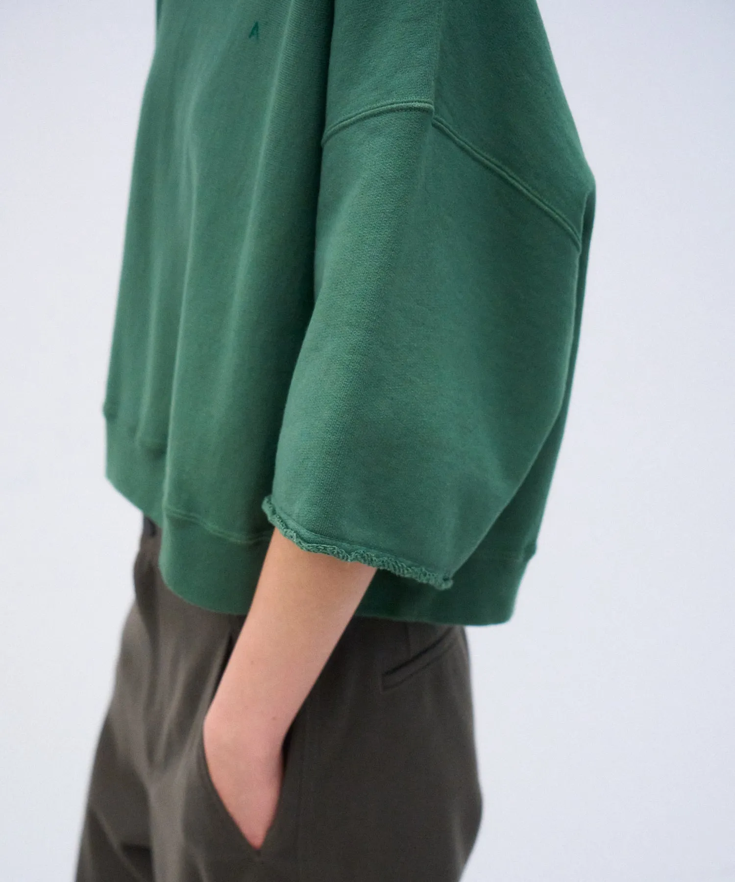 NATURAL DYED URAKE | OVERSIZED HALF SLEEVE SWEAT sold by ATON product image thumbnail 4