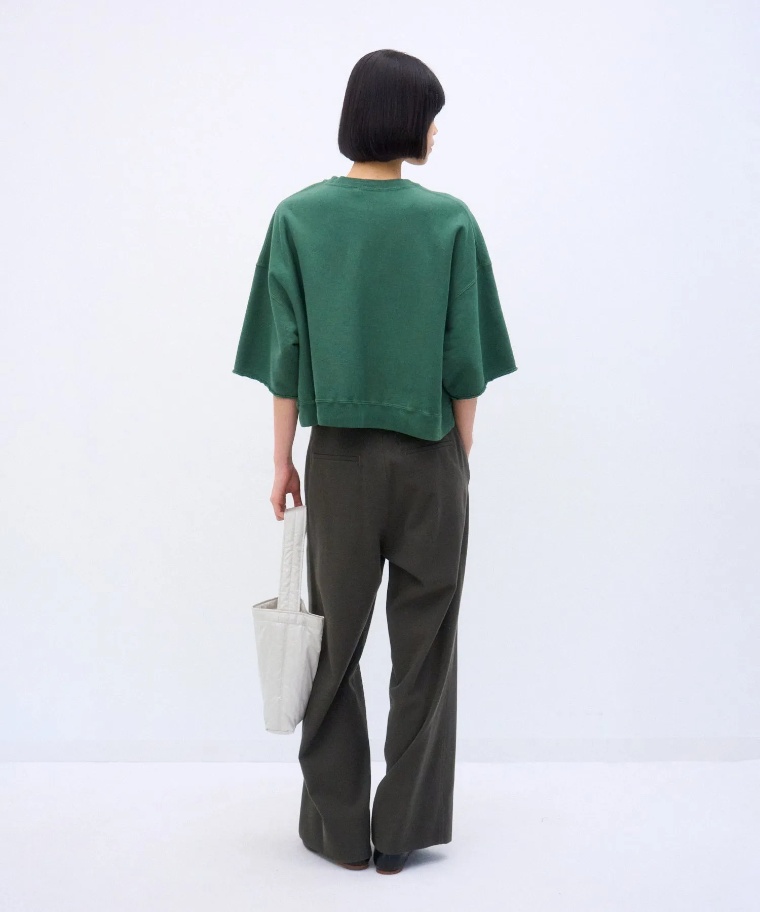 NATURAL DYED URAKE | OVERSIZED HALF SLEEVE SWEAT sold by ATON product image thumbnail 3
