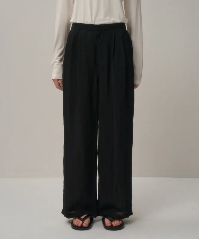 CRISPY DECIN | WIDE PANTS made by ATON