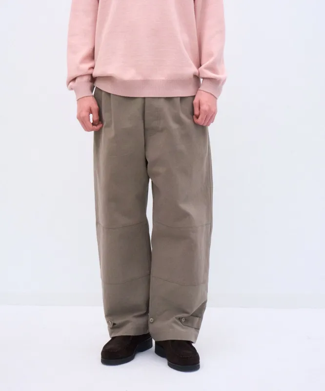 COTTON DOUBLE CLOTH | WIDE PANTS made by ATON