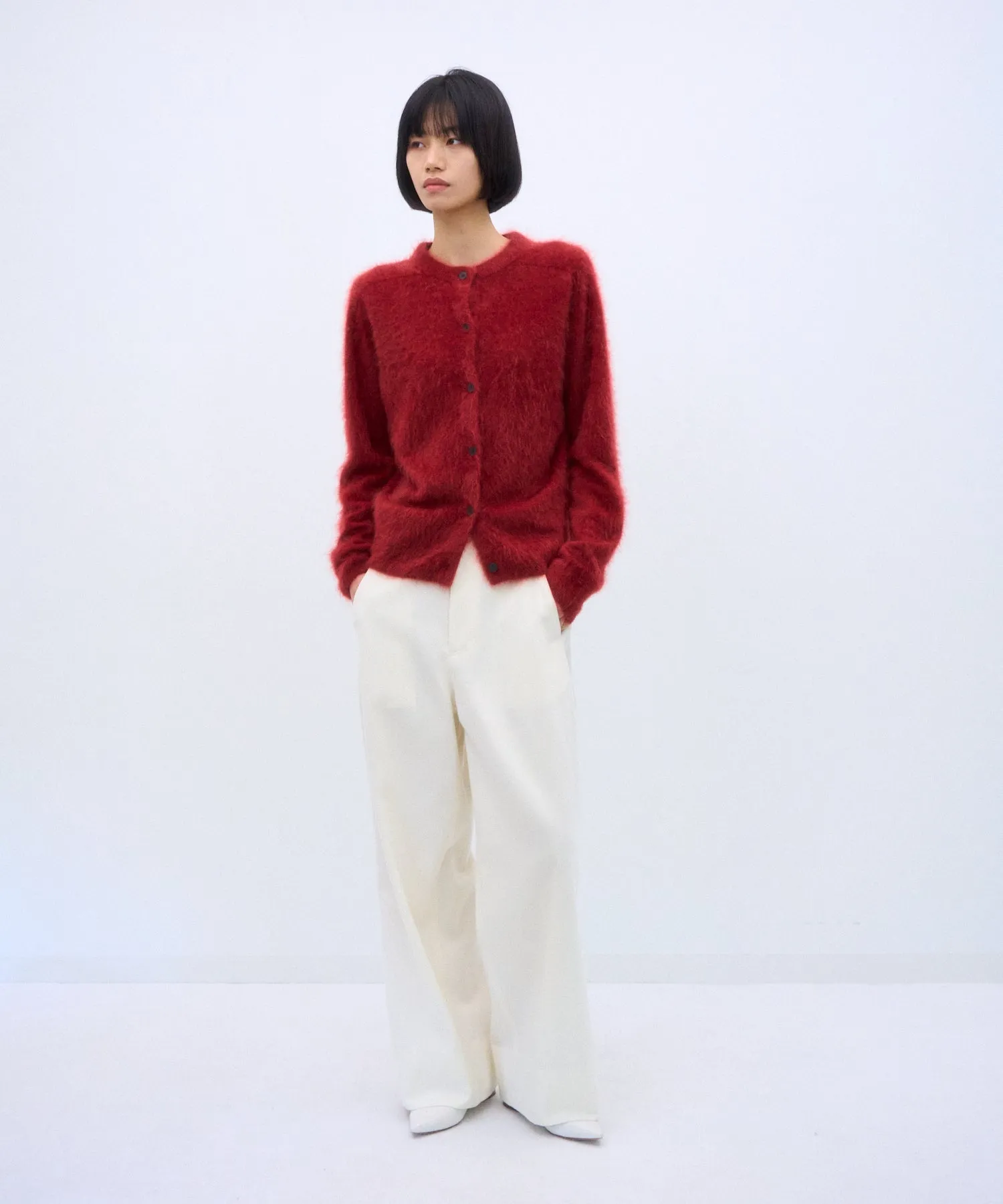 ROYAL CASHMERE FUR | CREW NECK CARDIGAN sold by ATON product image thumbnail 2