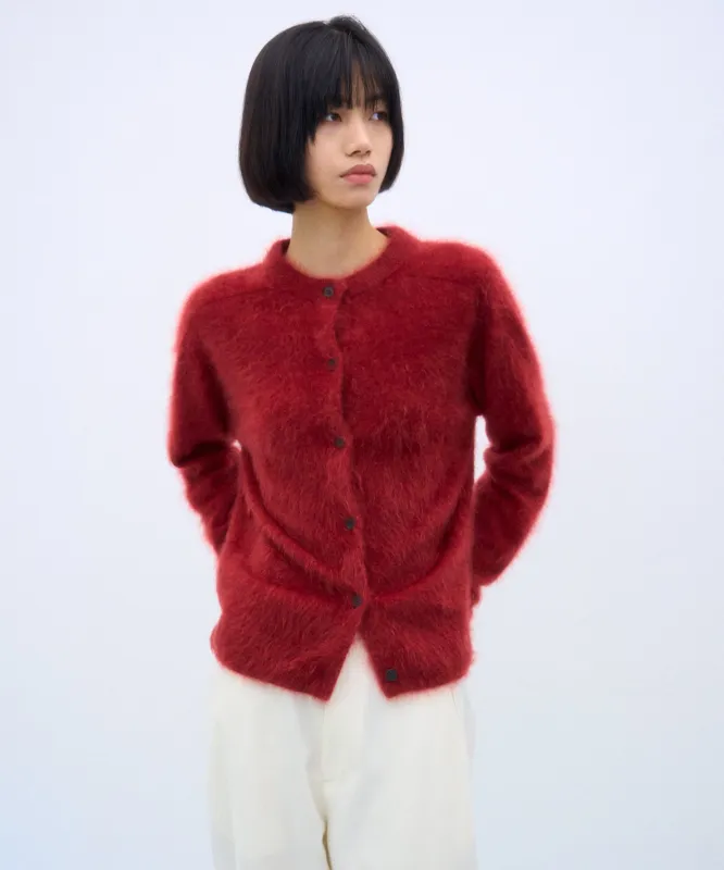 ROYAL CASHMERE FUR | CREW NECK CARDIGAN made by ATON