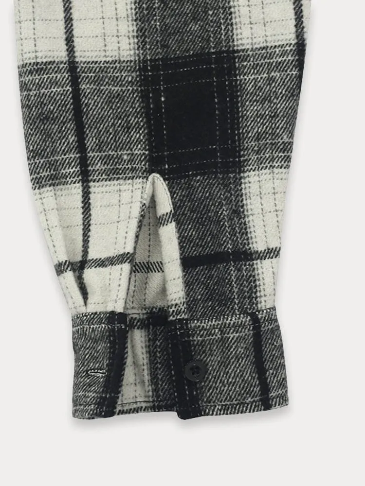 Comfy Flannel Hooded Plaid Jacket sold by Coofandy product image thumbnail 3