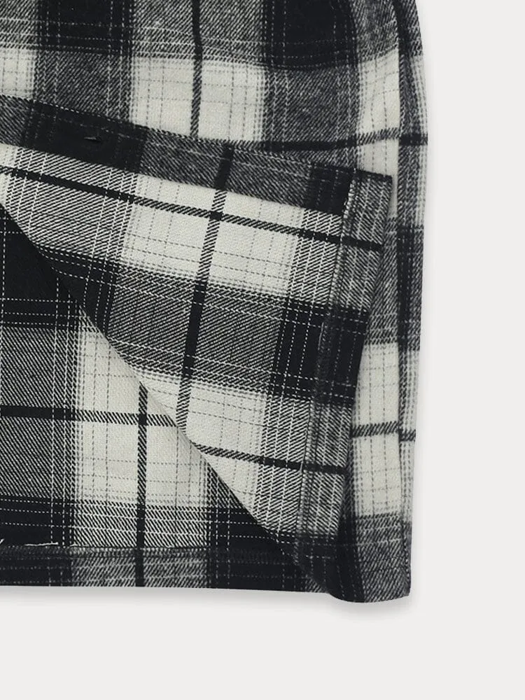 Comfy Flannel Hooded Plaid Jacket sold by Coofandy product image thumbnail 4