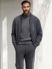 Minimalist Zippered Jacket Set sold by Coofandy