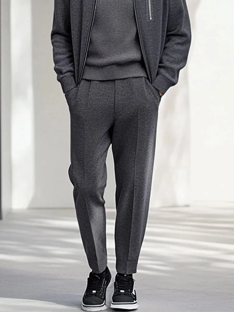 Minimalist Zippered Jacket Set sold by Coofandy product image thumbnail 4