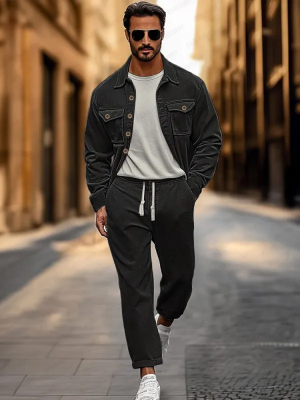 Utility-Inspired Streetwear Set sold by Coofandy