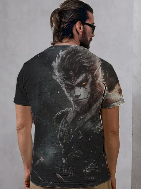 Unique Wukong Graphic Tee made by Coofandy