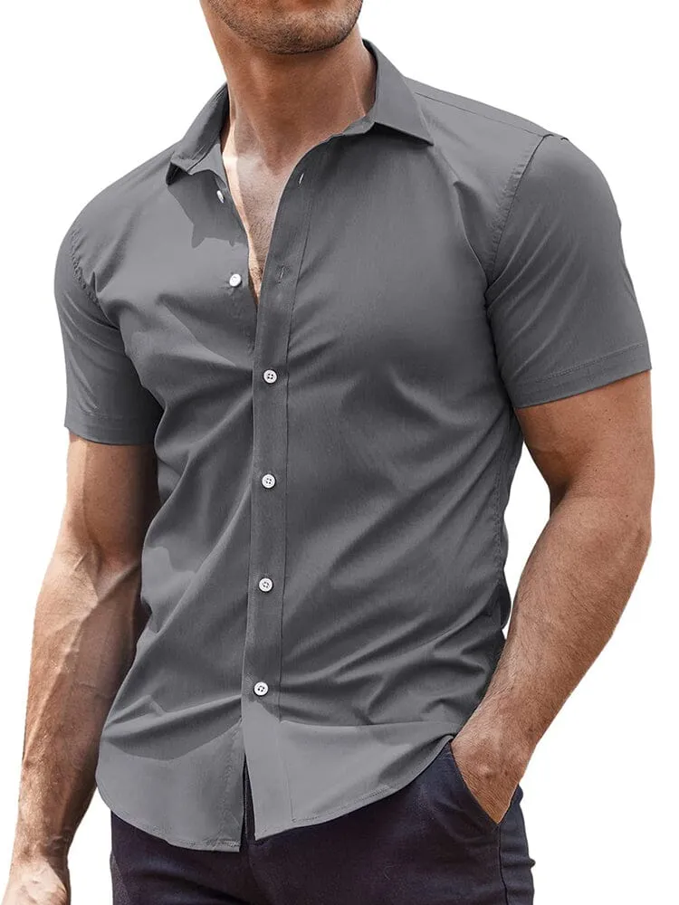 Classic Stretchy Business Shirt sold by Coofandy product image thumbnail 3