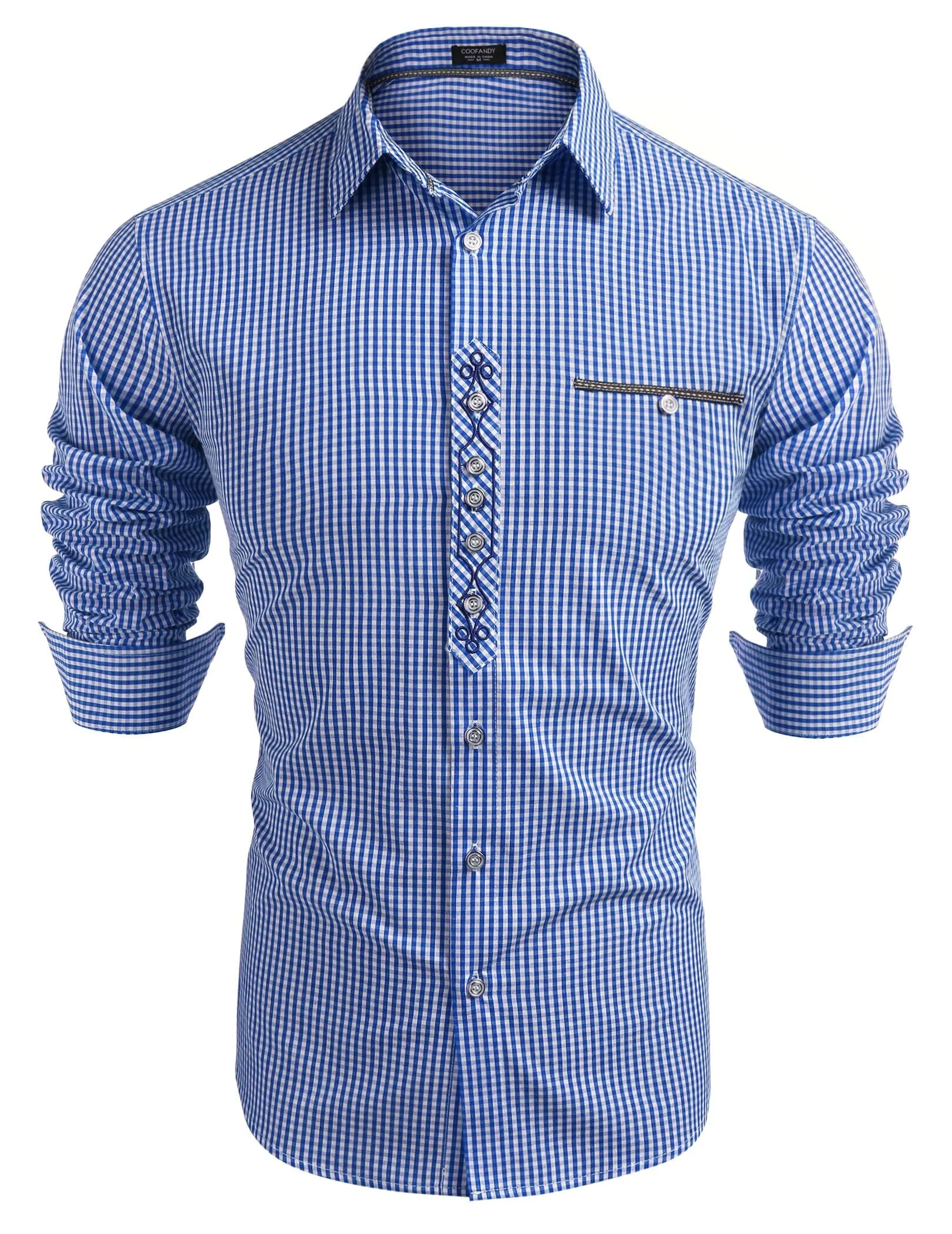 Urban Casual Plaid Shirt sold by Coofandy product image thumbnail 3