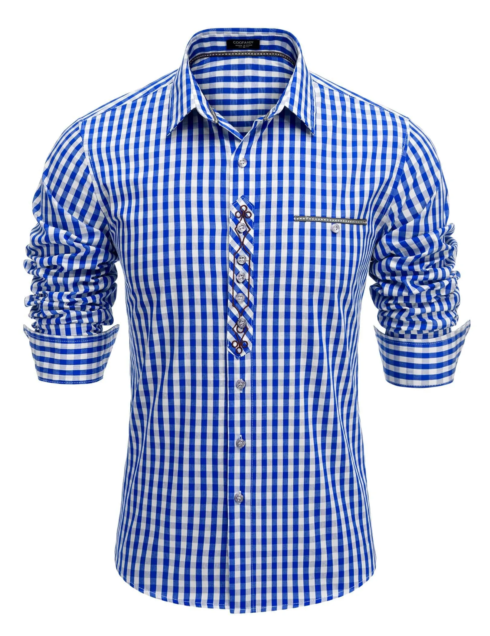 Urban Casual Plaid Shirt sold by Coofandy product image thumbnail 5