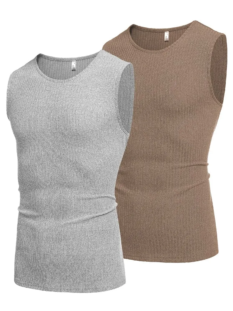 2 Pack Ribbed Knit Tank Tops (US Only) sold by Coofandy product image thumbnail 2