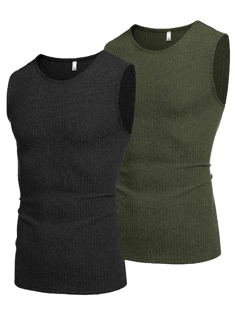 2 Pack Ribbed Knit Tank Tops (US Only) sold by Coofandy
