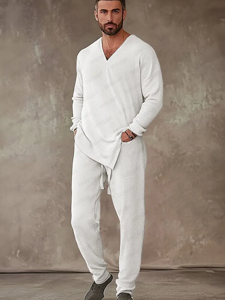 Comfort Stretch Asymmetric T-shirt Set sold by Coofandy