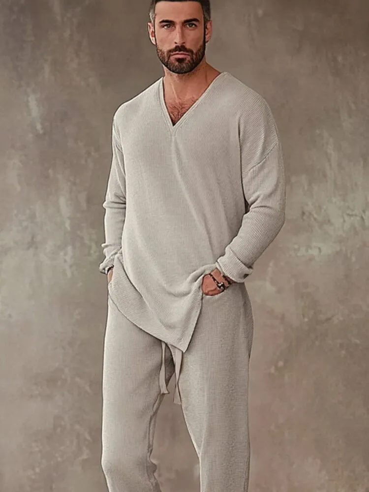 Comfort Stretch Asymmetric T-shirt Set sold by Coofandy product image thumbnail 3