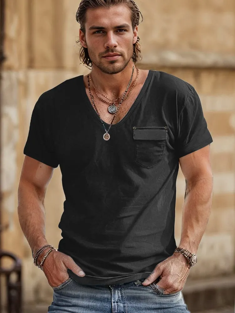 Casial Versatile U-Neck Tee sold by Coofandy product image thumbnail 2