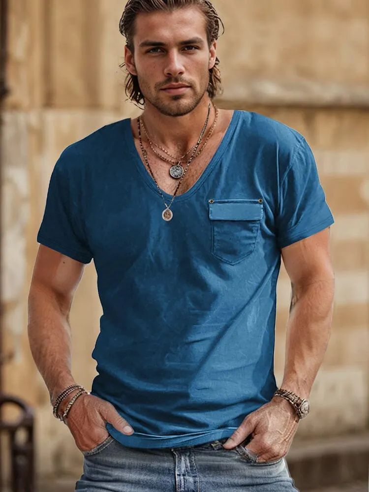 Casial Versatile U-Neck Tee sold by Coofandy product image thumbnail 3