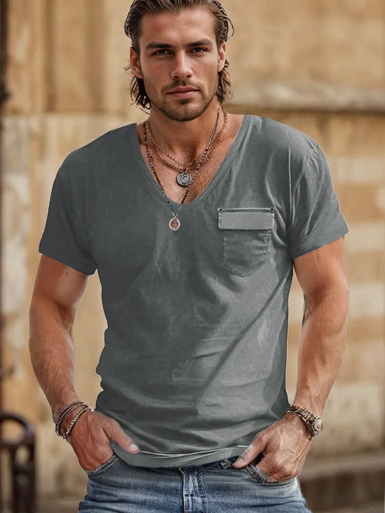 Casial Versatile U-Neck Tee sold by Coofandy product image thumbnail 4
