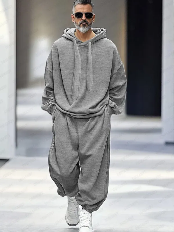 Stylish Loose Hoodie Pants Set made by Coofandy