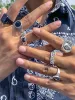 6Pcs Skull Stacking Rings Set sold by Coofandy