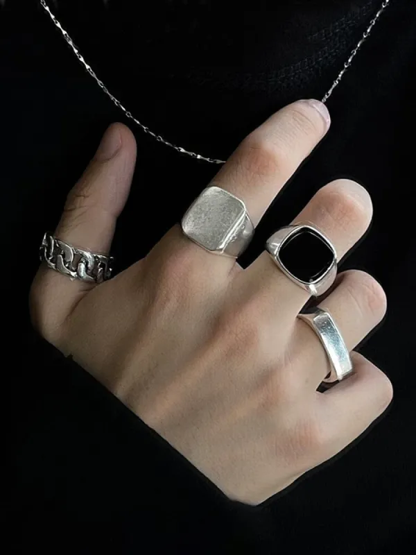 4Pcs Punk Rings Set sold by Coofandy