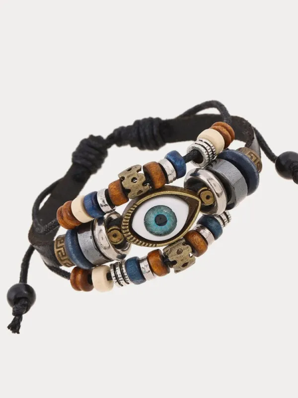 Bohemian Mystical Eye Beaded Bracelet sold by Coofandy